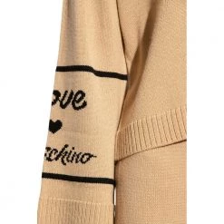 Love Moschino V-neck Sweater Beige