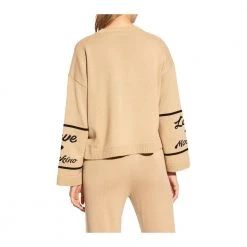 Love Moschino V-neck Sweater Beige -Dame-strikkegensere Salg unnamed file 2156