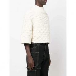 Sacai Round-neck Knitwear White