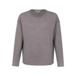 Close To My Heart Lennon Linen Sweater Gray