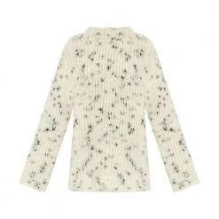 Dries Van Noten Sweater With Standing Collar Beige -Dame-strikkegensere Salg unnamed file 2203
