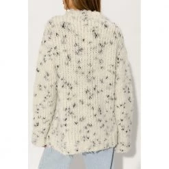 Dries Van Noten Sweater With Standing Collar Beige -Dame-strikkegensere Salg unnamed file 2205