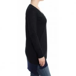 Costume National V-neck Lightweight Sweater Black -Dame-strikkegensere Salg unnamed file 2245