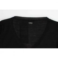 Costume National V-neck Lightweight Sweater Black -Dame-strikkegensere Salg unnamed file 2248