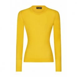 Dolce & Gabbana Sweater Yellow -Dame-strikkegensere Salg unnamed file 2283