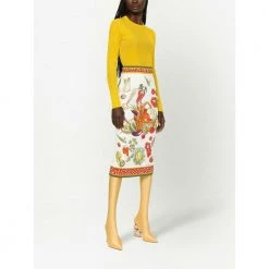 Dolce & Gabbana Sweater Yellow -Dame-strikkegensere Salg unnamed file 2284