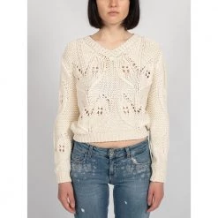 Liu Jo Sweater Beige -Dame-strikkegensere Salg unnamed file 2310
