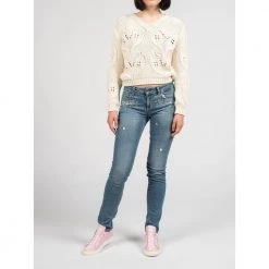 Liu Jo Sweater Beige -Dame-strikkegensere Salg unnamed file 2311