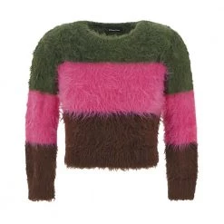 Dsquared2 Crop Strip Pullover Pink
