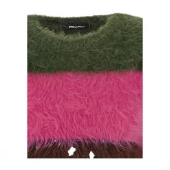 Dsquared2 Crop Strip Pullover Pink -Dame-strikkegensere Salg unnamed file 2320