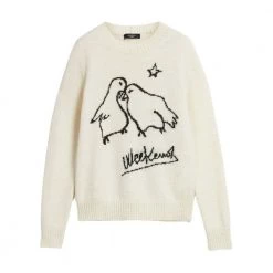 Max Mara Weekend Knitwear White -Dame-strikkegensere Salg unnamed file 2343