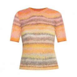 Diesel M-ICAELA Sweater With Short Sleeves Orange