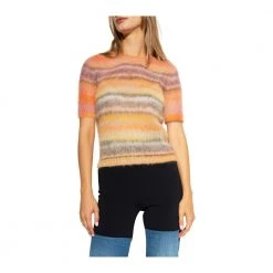 Diesel M-ICAELA Sweater With Short Sleeves Orange -Dame-strikkegensere Salg unnamed file 2351