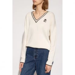 Etro Sweater With Logo Beige -Dame-strikkegensere Salg unnamed file 2375