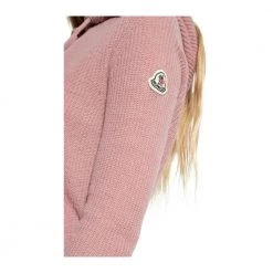 Moncler Hoodie Pink -Dame-strikkegensere Salg unnamed file 240