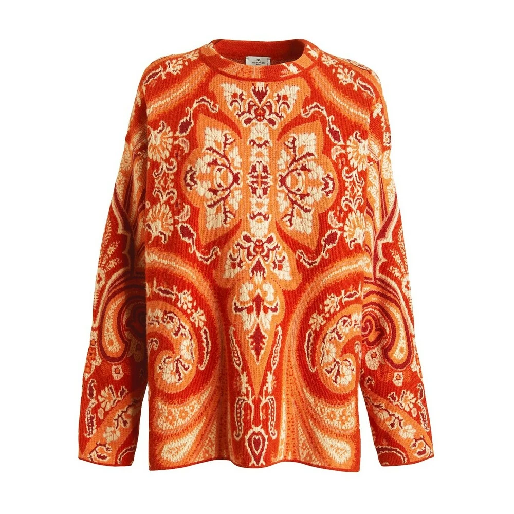 Etro Round-neck Knitwear Orange 3 Etro Round-neck Knitwear Orange - Bilde 3