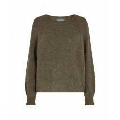 No Color Mos Mosh Talli Ls Knit Capers Green Genser Brown