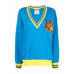 Moschino V-neck Knitwear Blue