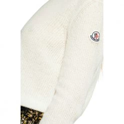 Moncler Round-Neck Knitwear Beige -Dame-strikkegensere Salg unnamed file 257