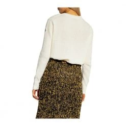 Moncler Round-Neck Knitwear Beige -Dame-strikkegensere Salg unnamed file 258