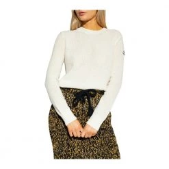 Moncler Round-Neck Knitwear Beige -Dame-strikkegensere Salg unnamed file 259