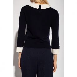 See By Chloé Collared Sweater Blue -Dame-strikkegensere Salg unnamed file 2594