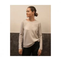 Tricot Sweater Gray -Dame-strikkegensere Salg unnamed file 2609