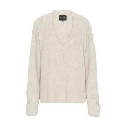 Birgitte Herskind Frodo Knit V-Neck Genser & Cardigan Beige -Dame-strikkegensere Salg unnamed file 2620