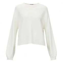 Drykorn Casual Sweater With Overcovered Shoulder White