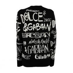 Dolce & Gabbana Sweater With Intarsia Black -Dame-strikkegensere Salg unnamed file 2665