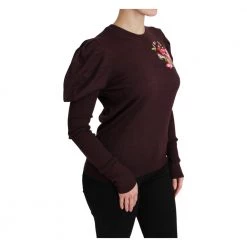 Dolce & Gabbana Floral Pullover Sweater Brown