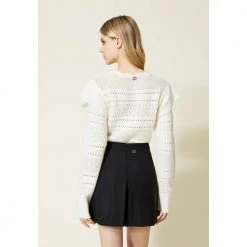 Twinset Sweater White -Dame-strikkegensere Salg unnamed file 2727