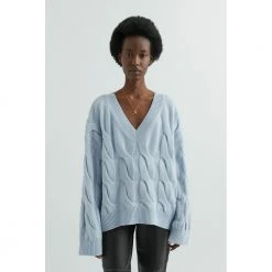 Axel Arigato Carla Sweater Blue -Dame-strikkegensere Salg unnamed file 2747