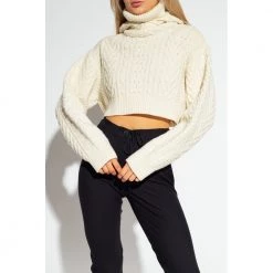 Comme Des Garçons Hooded Turtleneck Top Beige -Dame-strikkegensere Salg unnamed file 275