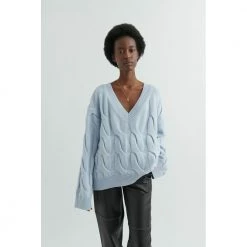 Axel Arigato Carla Sweater Blue -Dame-strikkegensere Salg unnamed file 2752