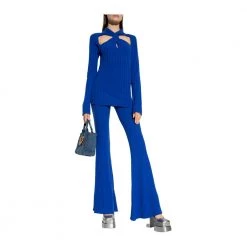 Versace Cut-out Sweater Blue