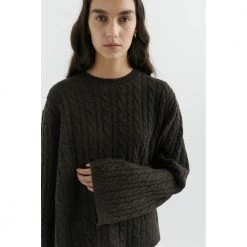 Axel Arigato Tidal Sweater Brown -Dame-strikkegensere Salg unnamed file 2776