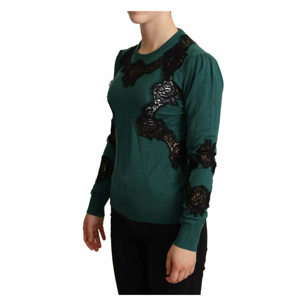 Dolce & Gabbana Wool Crewneck Sweater Green 2 Dolce & Gabbana Wool Crewneck Sweater Green - Bilde 2