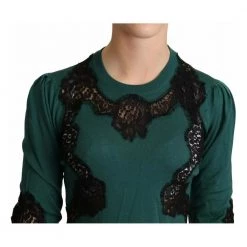 Dolce & Gabbana Wool Crewneck Sweater Green 7 Dolce & Gabbana Wool Crewneck Sweater Green -Dame-strikkegensere Salg unnamed file 2801