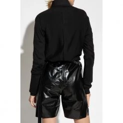 Rick Owens Draped Sweater Black -Dame-strikkegensere Salg unnamed file 2821