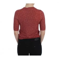 Dolce & Gabbana Short Sleeve Sweater Red 8 Dolce & Gabbana Short Sleeve Sweater Red -Dame-strikkegensere Salg unnamed file 2835
