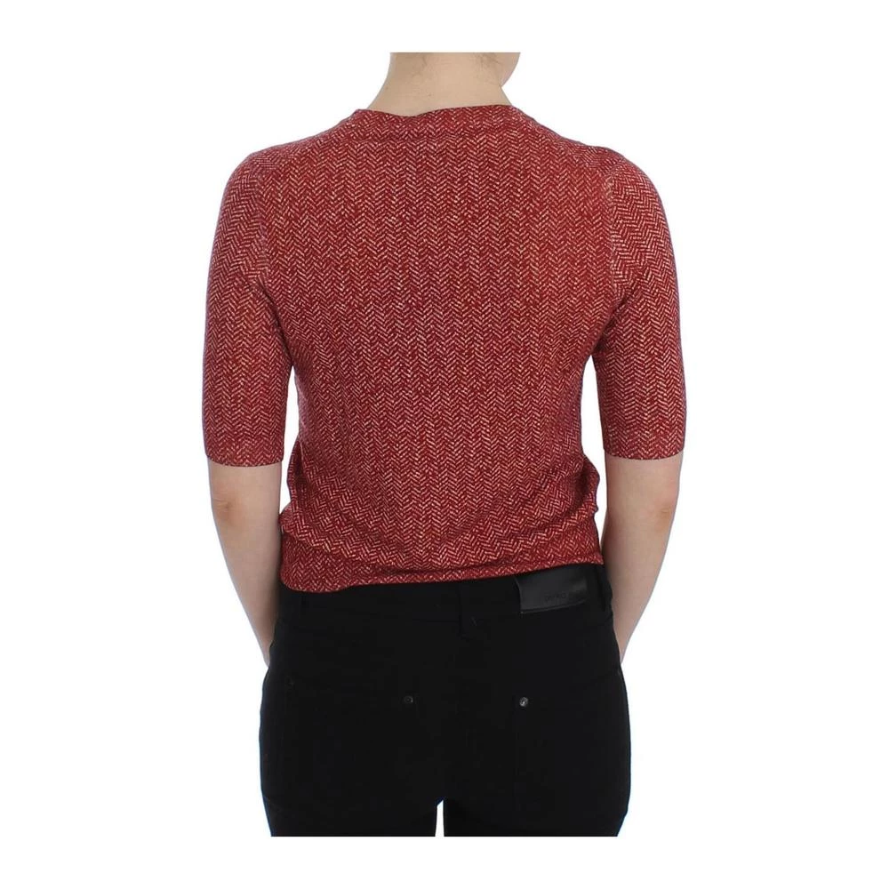 Dolce & Gabbana Short Sleeve Sweater Red 3 Dolce & Gabbana Short Sleeve Sweater Red - Bilde 3