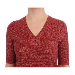 Dolce & Gabbana Short Sleeve Sweater Red 10 Dolce & Gabbana Short Sleeve Sweater Red -Dame-strikkegensere Salg unnamed file 2837