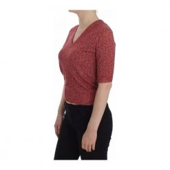 Dolce & Gabbana Short Sleeve Sweater Red 11 Dolce & Gabbana Short Sleeve Sweater Red -Dame-strikkegensere Salg unnamed file 2838