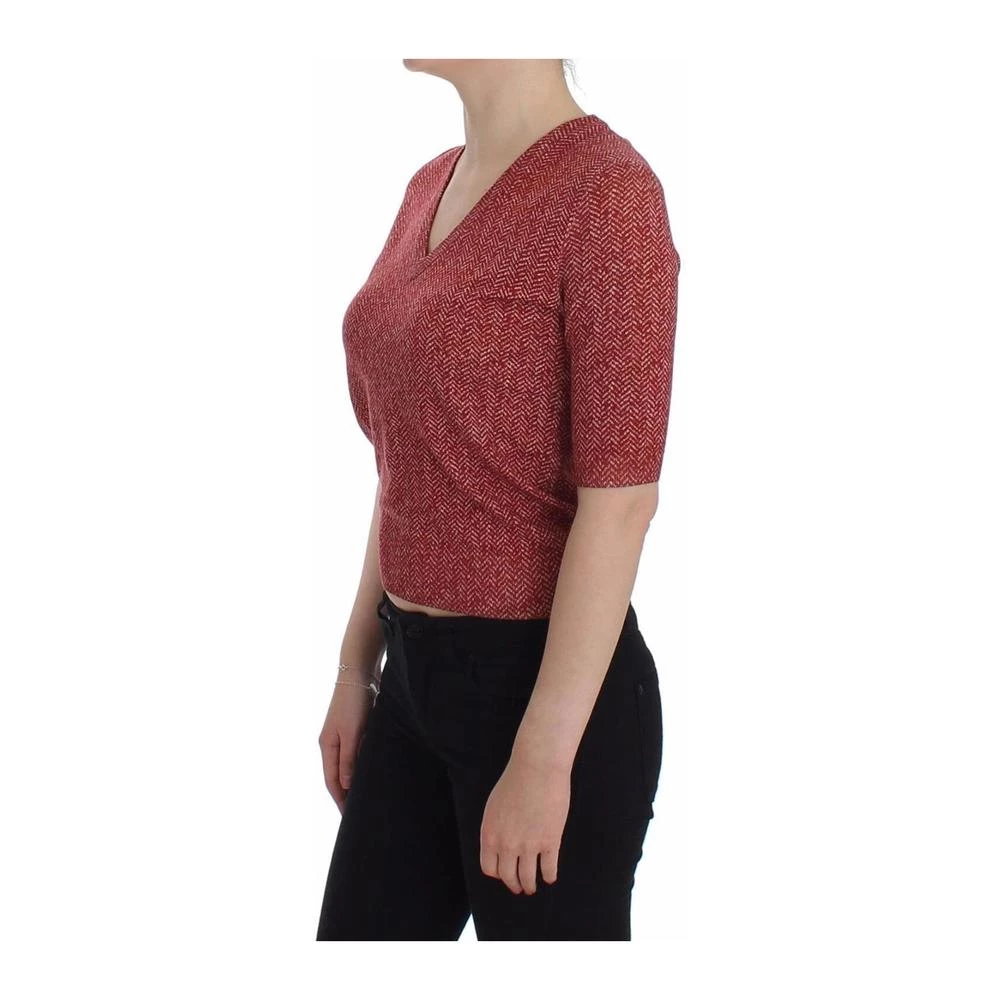 Dolce & Gabbana Short Sleeve Sweater Red 6 Dolce & Gabbana Short Sleeve Sweater Red - Bilde 6