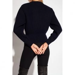 Alaïa Ribbed Sweater Blue