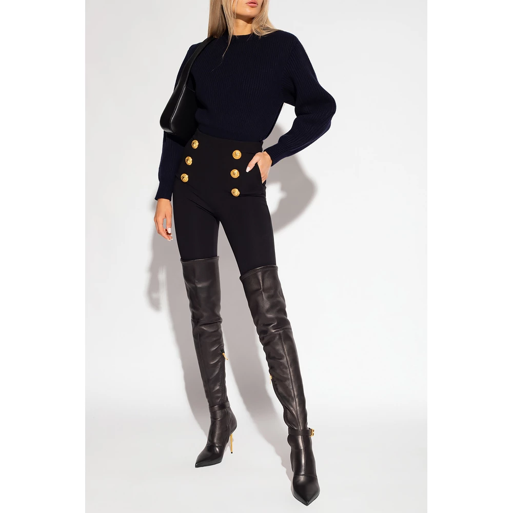 Alaïa Ribbed Sweater Blue 5 Alaïa Ribbed Sweater Blue - Bilde 5