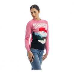 MC2 Saint Barth Round-neck Knitwear Pink -Dame-strikkegensere Salg unnamed file 2858