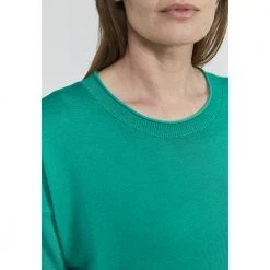 Grønn Signature Genser Fra Jensen Med Rund Hals - Grønn Genser Green -Dame-strikkegensere Salg unnamed file 2891