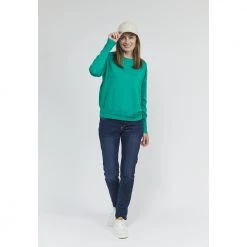 Grønn Signature Genser Fra Jensen Med Rund Hals - Grønn Genser Green -Dame-strikkegensere Salg unnamed file 2893